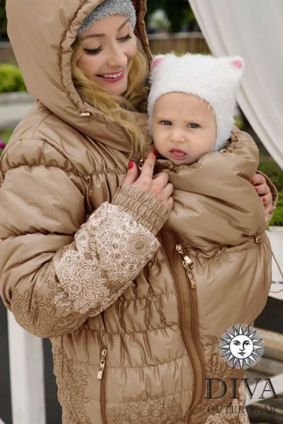 Zimný kabát 3v1 Diva Moka