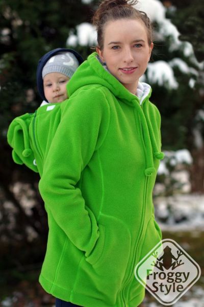 Mikina na nosenie detí FroggyStyle zelená