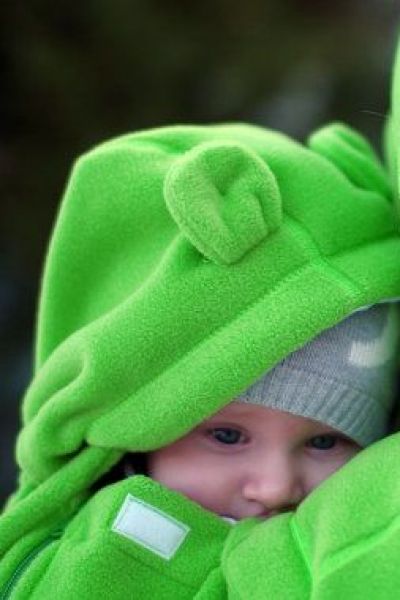 Mikina na nosenie detí FroggyStyle zelená